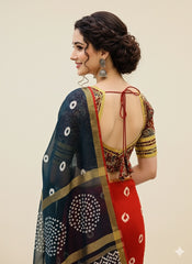 Padded Gota Kalamkari Blouse