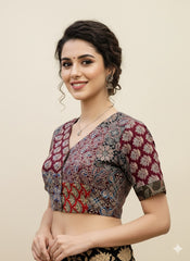 Ajrakh Patchwork Blouse