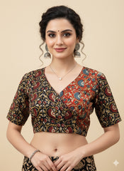 Kalamkari Angrakha Blouse