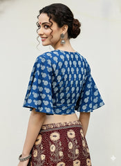 Modal Ruffle Sleeve Blouse