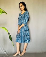 Natural Indigo Dyed Cotton Dress