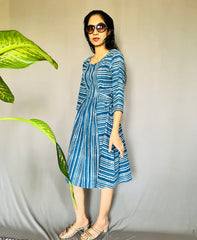 Natural Indigo Dyed Cotton Dress