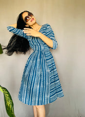Natural Indigo Dyed Cotton Dress
