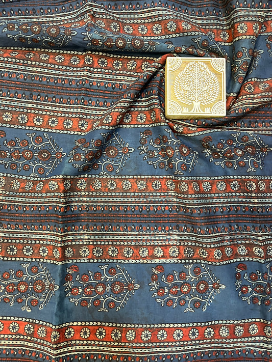 AJRAKH Hand Block Printed Fabric