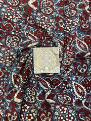 AJRAKH Red Mehroon Print Buti