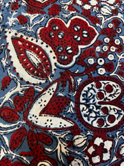 AJRAKH Red Mehroon Print Buti