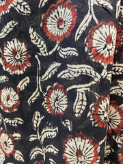 Kalamkari Hand Block Printed Chanderi Silk Saree