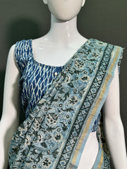 Hand Block Printed Chanderi Silk Saree