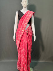Bagru Hand Block Printed Chanderi Silk Saree