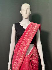 Bagru Hand Block Printed Chanderi Silk Saree
