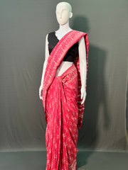 Bagru Hand Block Printed Chanderi Silk Saree