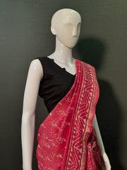 Bagru Hand Block Printed Chanderi Silk Saree