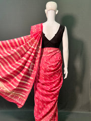 Bagru Hand Block Printed Chanderi Silk Saree