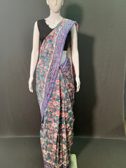 Hand Block Printed Chanderi Silk Saree