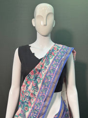Hand Block Printed Chanderi Silk Saree