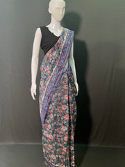 Hand Block Printed Chanderi Silk Saree