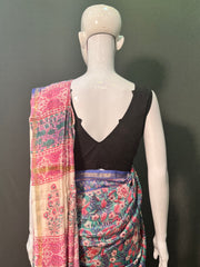 Hand Block Printed Chanderi Silk Saree