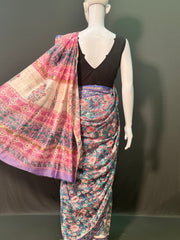 Hand Block Printed Chanderi Silk Saree