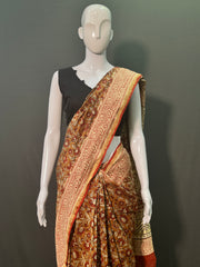 Hand Block Printed Chanderi Silk Saree