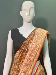 Hand Block Printed Chanderi Silk Saree