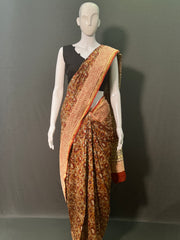 Hand Block Printed Chanderi Silk Saree