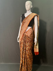 Hand Block Printed Chanderi Silk Saree