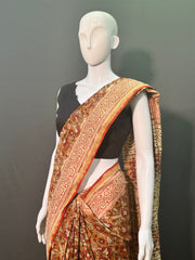 Hand Block Printed Chanderi Silk Saree