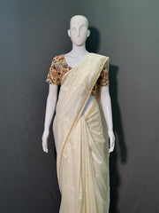 Kora Chanderi Silk Saree
