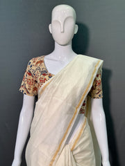 Kora Chanderi Silk Saree