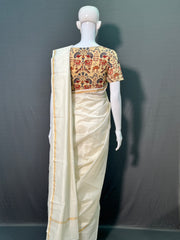 Kora Chanderi Silk Saree
