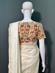Kora Chanderi Silk Saree