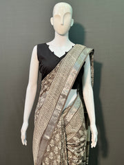 Hand Block Kashish Printed Cotton Linen Saree