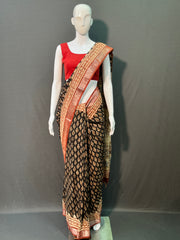 Kalamkari Printed Cotton Linen Saree