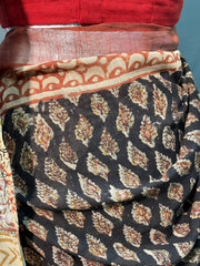 Kalamkari Printed Cotton Linen Saree