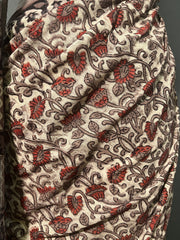 AJRAKH DABO Printed Cotton Linen Saree