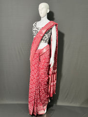 DABO Printed Cotton Linen Saree