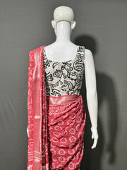 DABO Printed Cotton Linen Saree