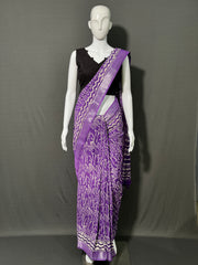DABO Printed Cotton Linen Saree