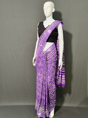 DABO Printed Cotton Linen Saree