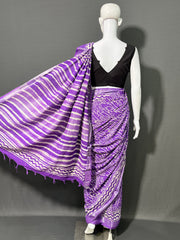 DABO Printed Cotton Linen Saree