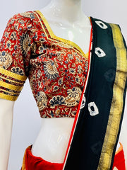 Padded Gota Kalamkari Blouse