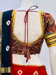 Padded Gota Kalamkari Blouse