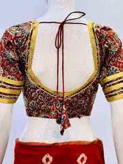 Padded Gota Kalamkari Blouse