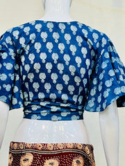 Modal Ruffle Sleeve Blouse