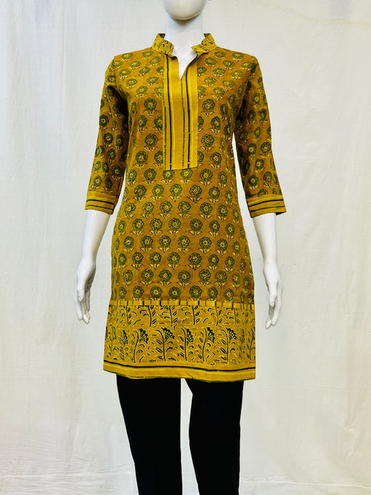 Ajrakh Hand Block Printed Short Kurti