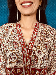 Kiara Kalamkari Printed Cotton Linen Dress