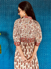 Kiara Kalamkari Printed Cotton Linen Dress