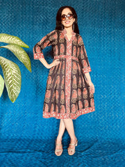 Hand Block Kalamkari Dress