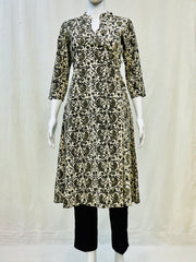 Black Kalamkari Kurti