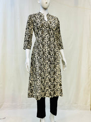 Black Kalamkari Kurti
